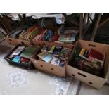 7 x boxes vintage books incl annuals, children's books etc