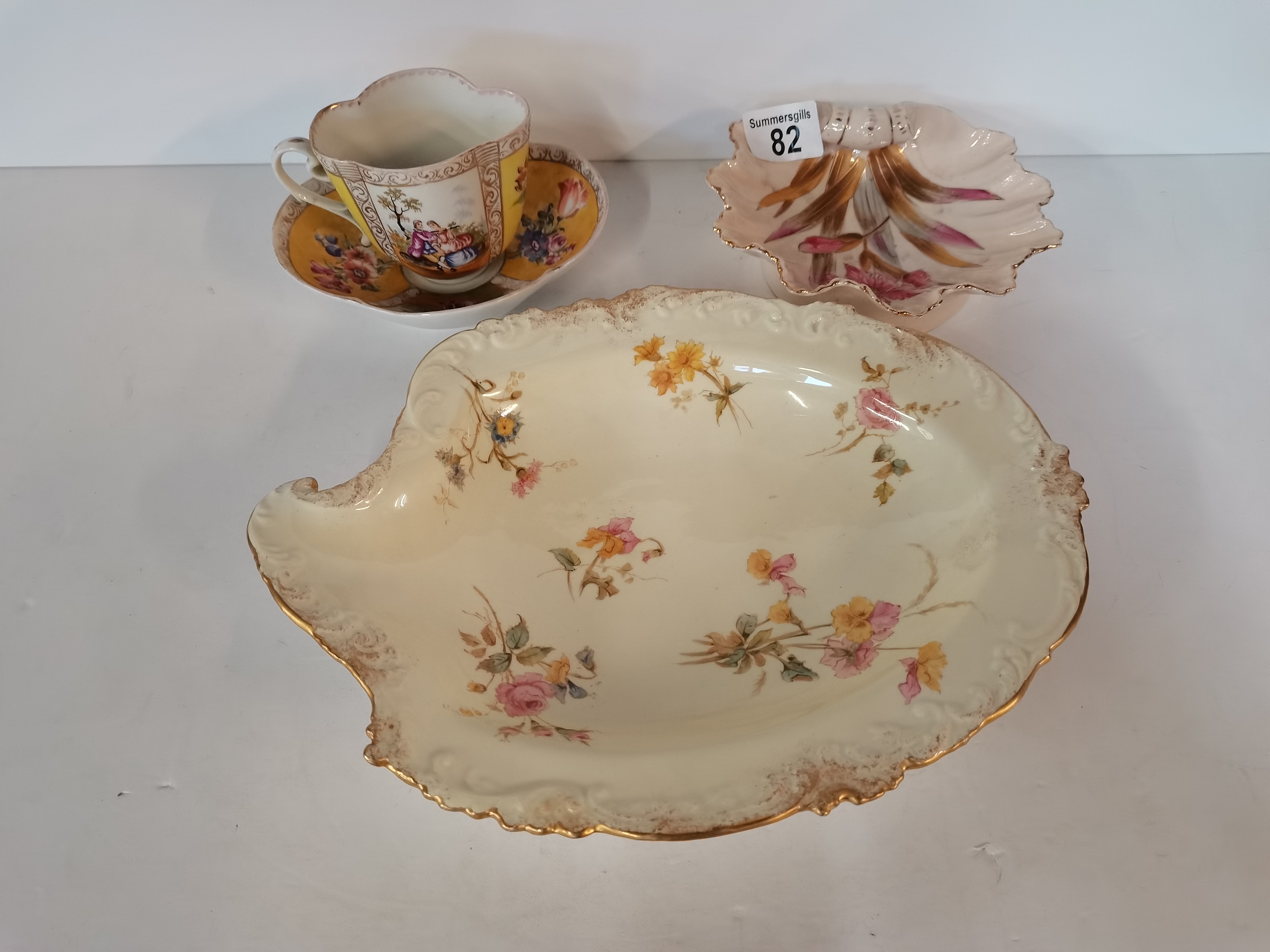 3 x Continental porcelain incl Royal Crown Derby plate