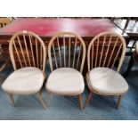 3 x Ercol dining chairs
