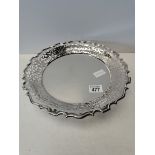 Sheffield silver quality fret work dish/ bowl 32cm in good condition 800g