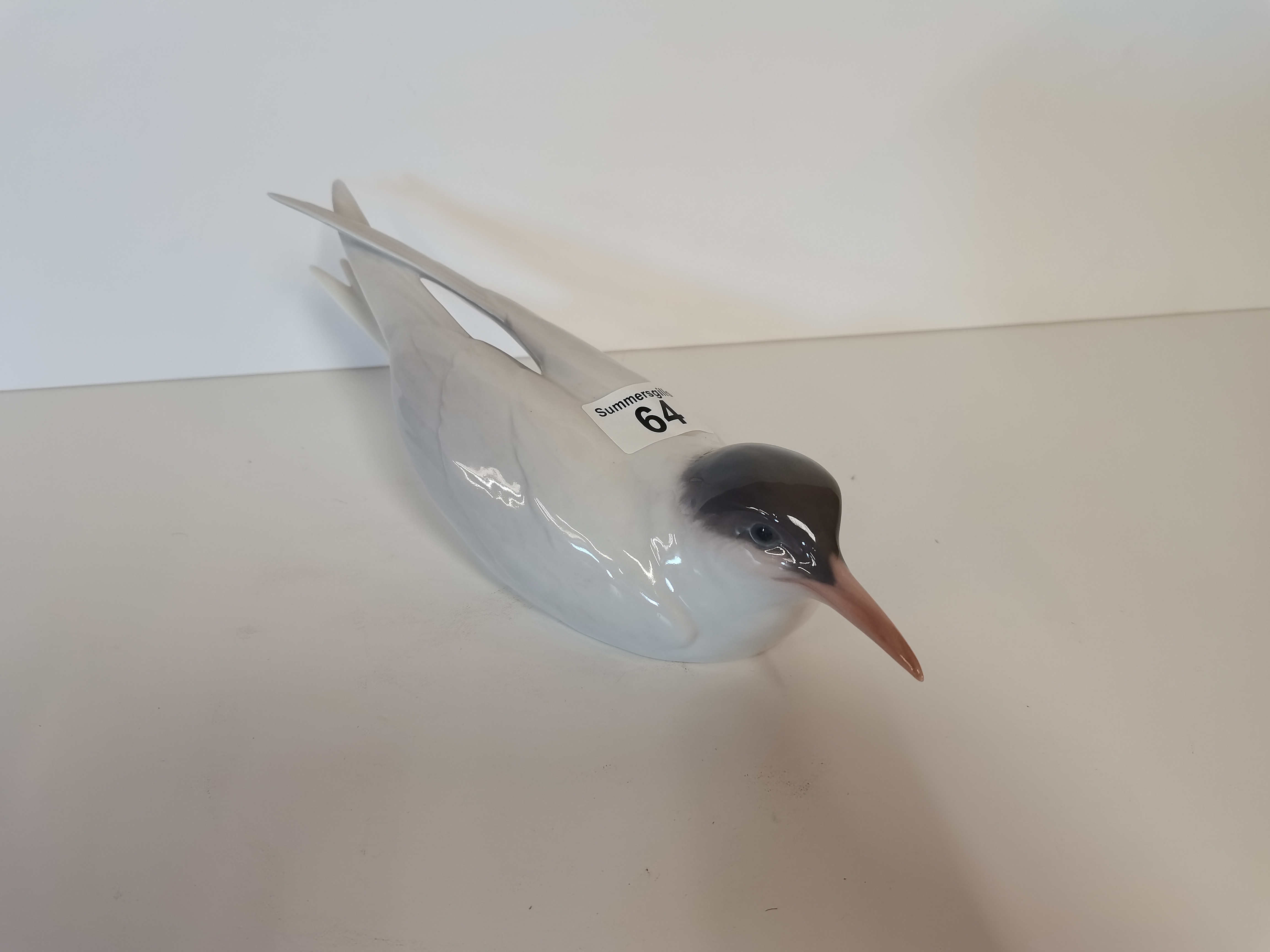 Tern Squatting, Royal Copenhagen, Item no:827 or 1020076 Christian Thomsen H9cm W26cm