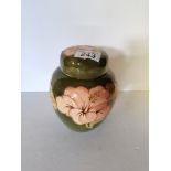 Moorcroft Green vase with lid