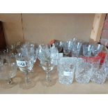 Collection of cut glass incl decanter