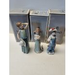 3 Lladro figures: 05010, 05743, 04898