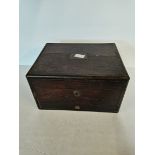 Antique rosewood and gilt sewing box