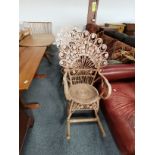 Pair of Vintage Peacock rocking chairs