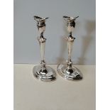 Pair of London silver candlesticks 30cm