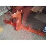 Wooden horse bridle rack