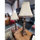 Pair if table lamps withbbronze effect bases