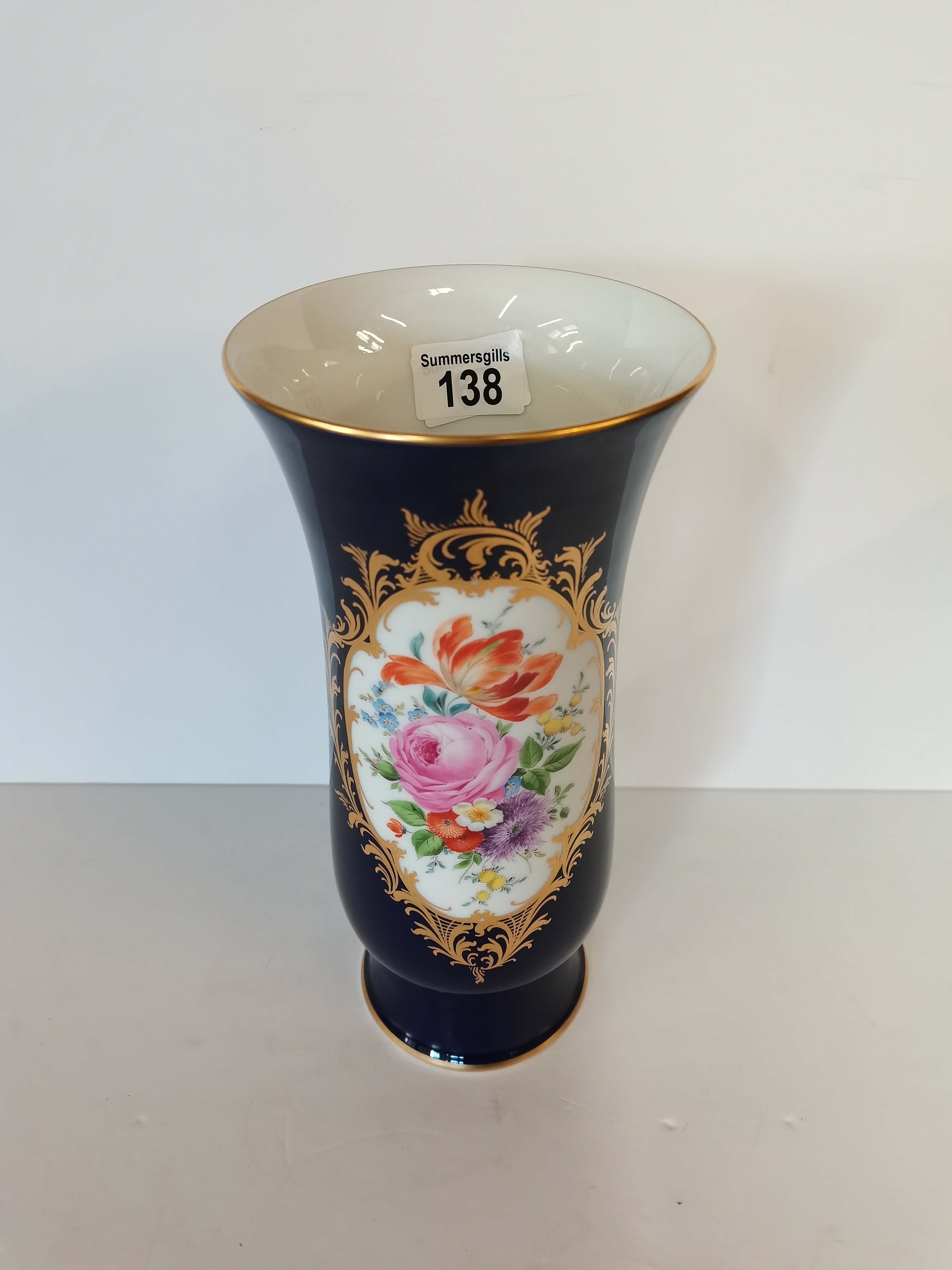 Meissen floral vase 30cm height (sligth hairline)