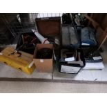 Toolboxes with tools incl chisels, cobblers lasts, flat iron, marking guage, files, Propane gas