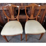 Pair of Edwardian inlaid chairs