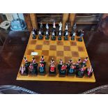 10cm hand painted "Battle of Waterloo" chess set