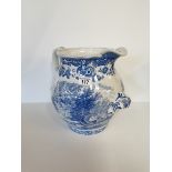 Large Spode blue and white jug Signature collection "Rural Scenes" limited number 422 of 750 from