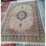 Very large cream/black and grey rug good condition 350 x 250