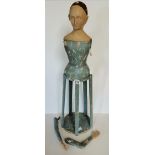 85cm height wooden lady figure