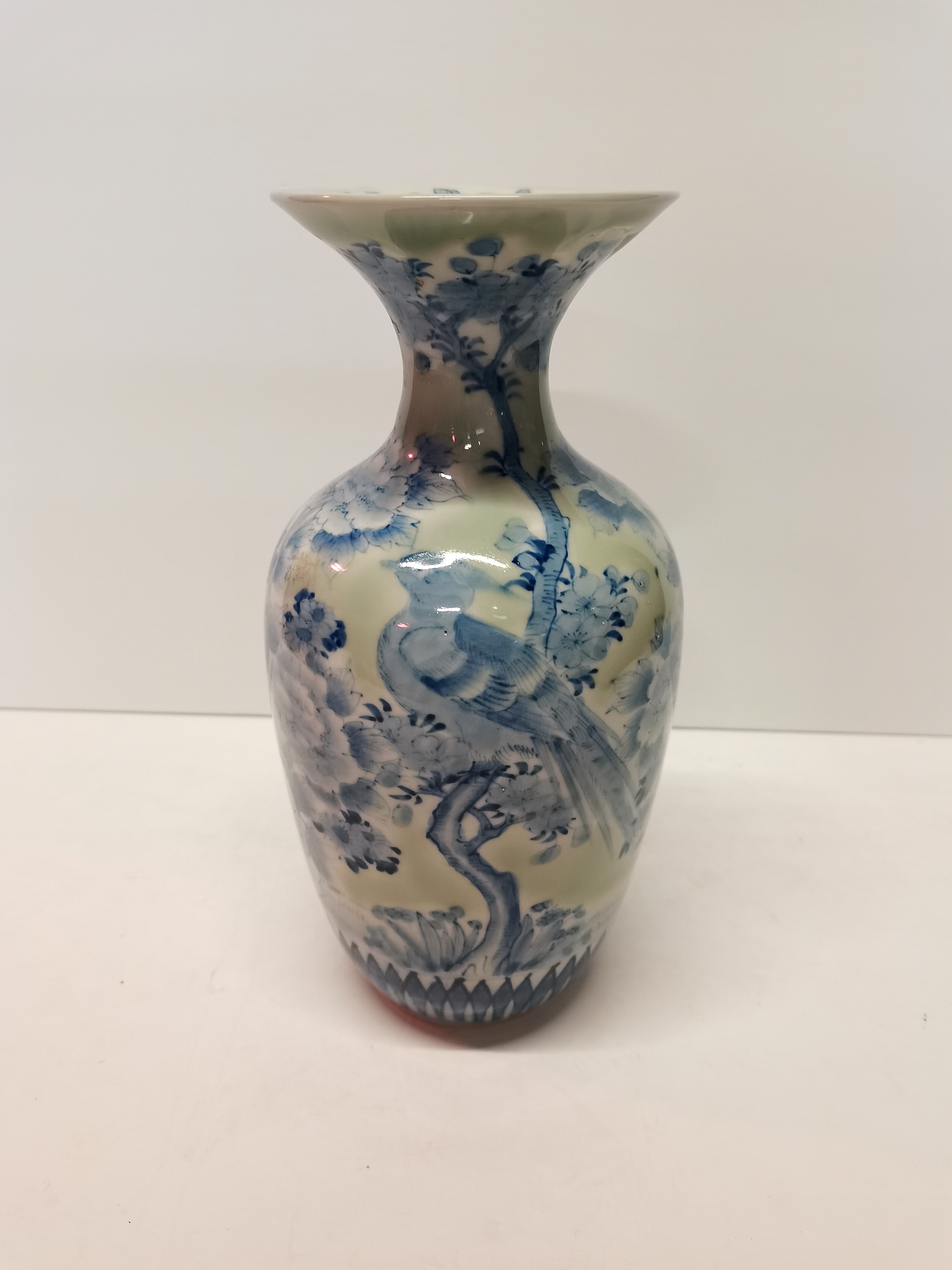 25cm height blue and white chinese vase 25cm height no character marks - Image 2 of 3