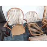 2 x Windsor style Ercol armchairs