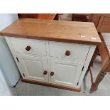 Pine and painted sideboard