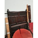 Early oak carved bed