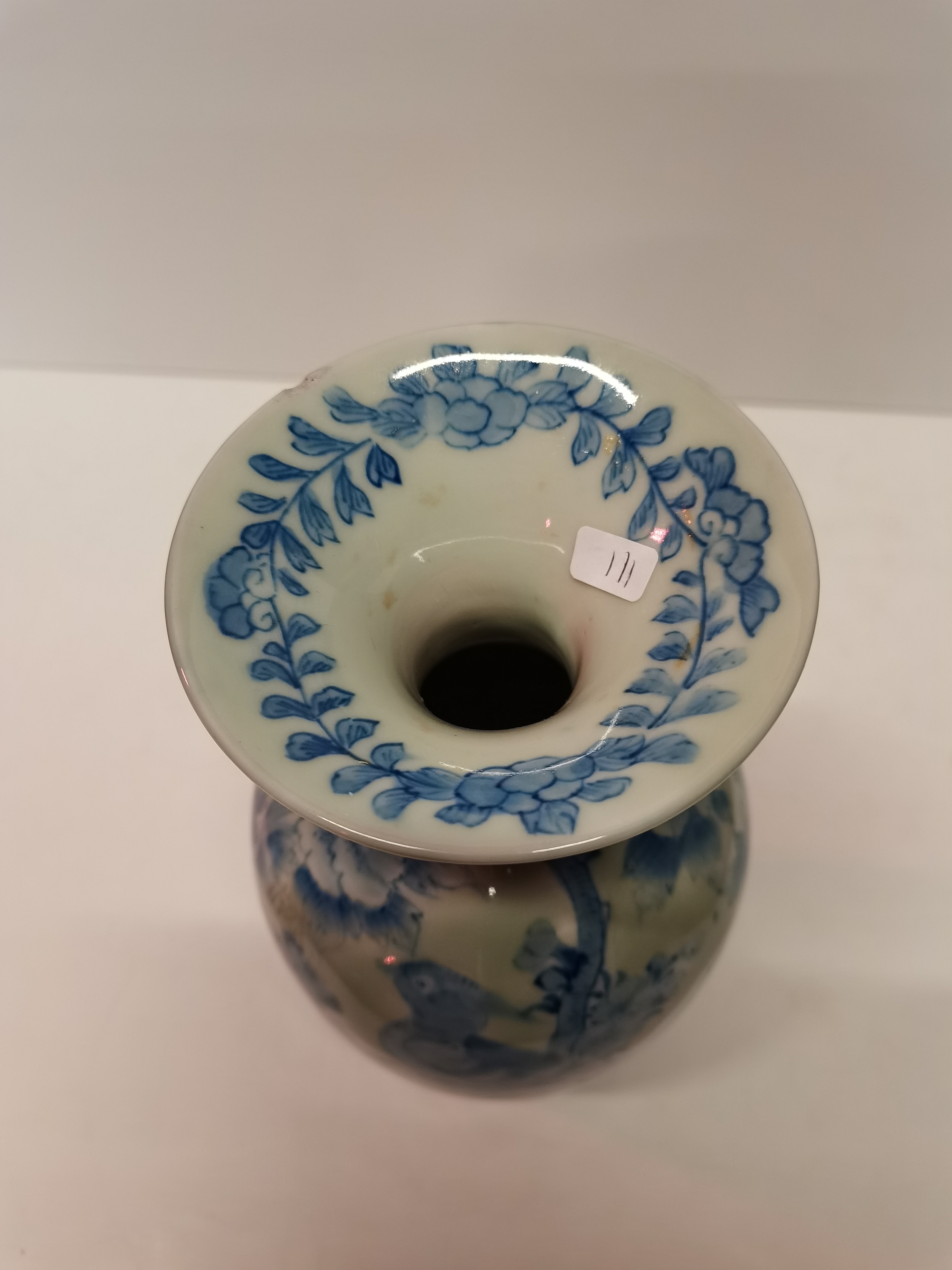 25cm height blue and white chinese vase 25cm height no character marks - Image 3 of 3