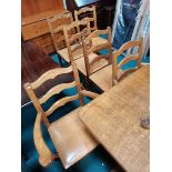 Set of 6 Yorkshire Oak Acornman dining chairs