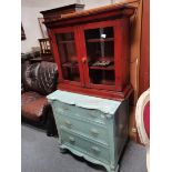 3ft Green Painted Chest of Drawers