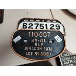3 cast Iron Railway Signs/Plates