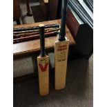 Signed cricket bats Derbyshire Northamptonshire