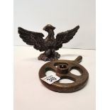 Brass wheel and eagle