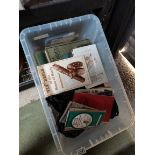 box of books mainly on fly fishing