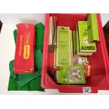 Selection of Vintage Subbuteo boxed plus boxed Tri-ang hornby terminal bulding