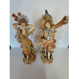 Pair of Continental 60cm height figures