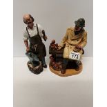 2 Royal Doulton Figures HN2782 "The Blacksmith" and HN2485 "Lunchtime"