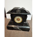 Large slate mantle clock