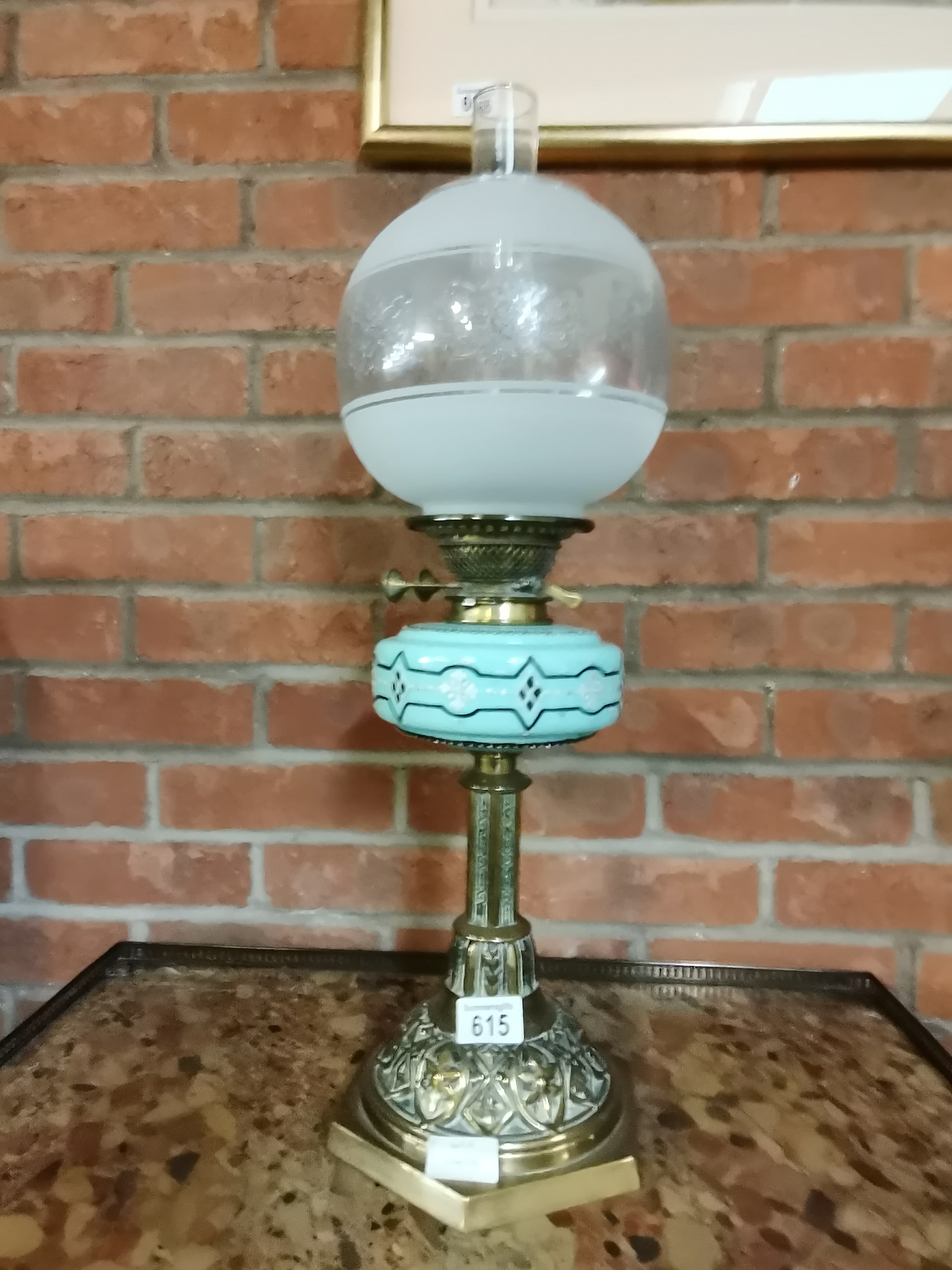 Victorian oil lamp