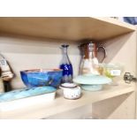 Misc china inc lustre bowl , glass worcester, royal fountain etc