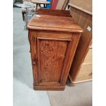 Pitch pine bedside cabinet