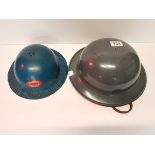 Military police doughboy helmet plus junior helmet