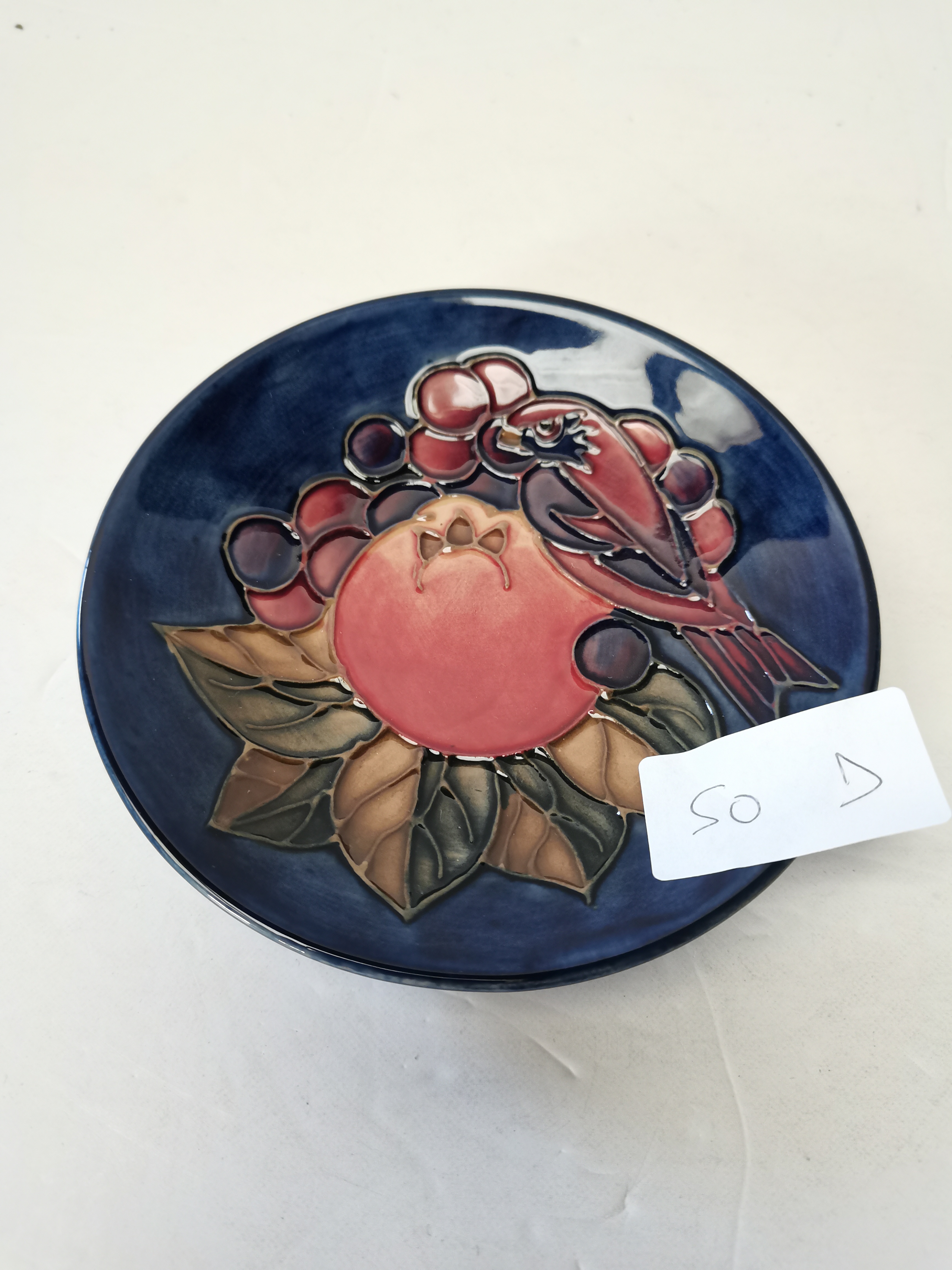 Moorcroft pin dish with pomegranite decoration