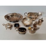 Collection of silver items