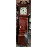 Fisher of Birmingham 30 hour longcase clock in oak and mahogany case. 12hr painted dial, dated