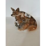 Royal Copengagen Fox with cubs Item no: 1788 Exc. Condition
