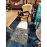 Antique piano stool and 2 chairs