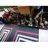 6 x boxes misc. items incl cat figures, horse figures etc