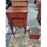 Mahogany Bedside Cabinet and an Old Transformer/Fuse Box "Smith Hobson Ltd"