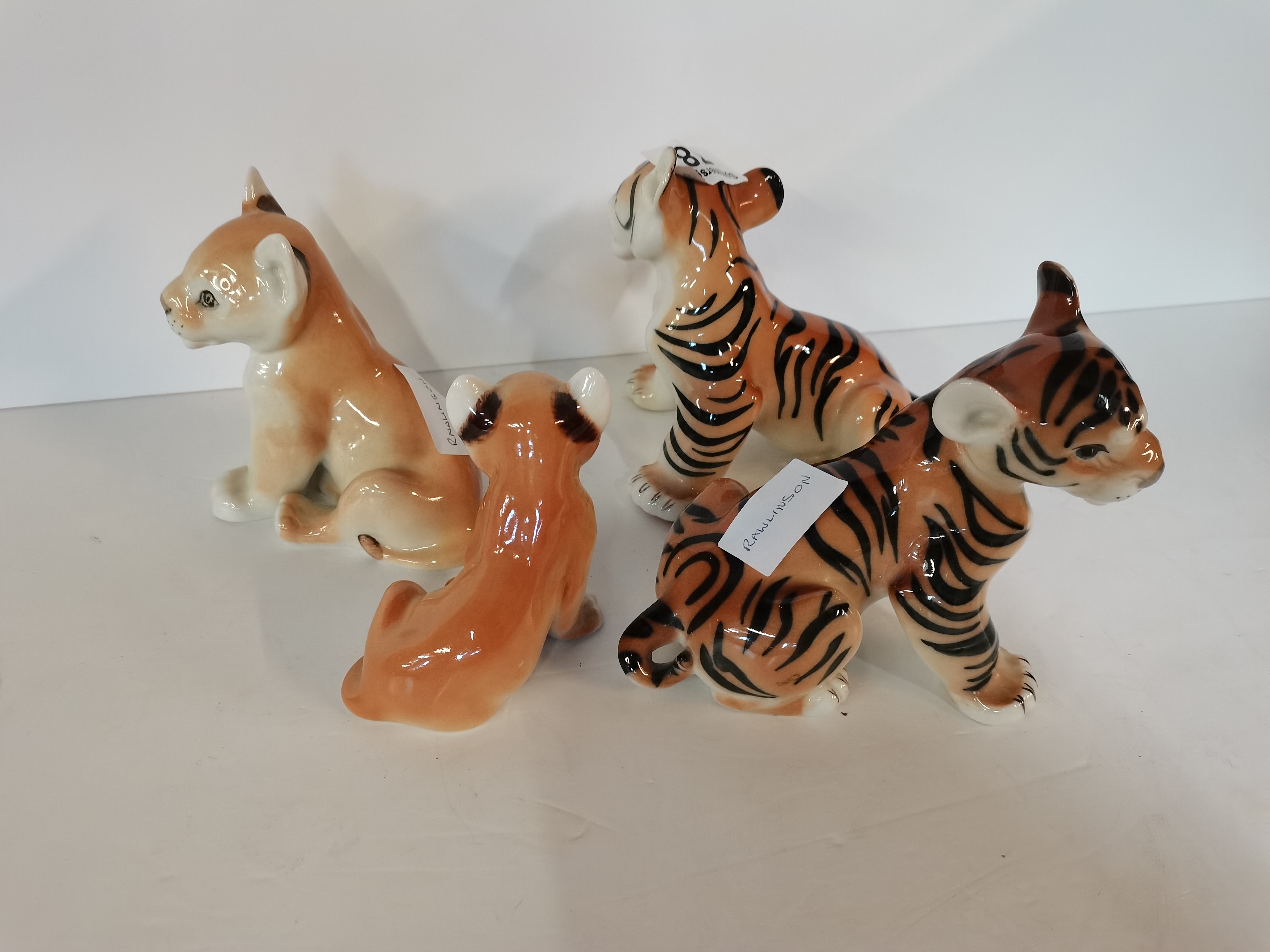 2 Tiger Figures and 2 Lion Cub Figures Made in USSR - Image 2 of 3