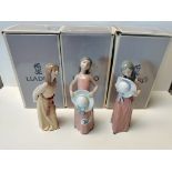 3 Lladro figures: 05006, 05007, 05008