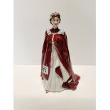 A Royal Worcester Figure of the Queen (To celebrate Her 80th Birthday 2006 in Box)