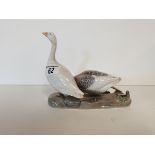 2 x Geese Royal Copenhagan, Item no:609 Ingeborg Nielsen H14cm W19cm ( ex. condition )